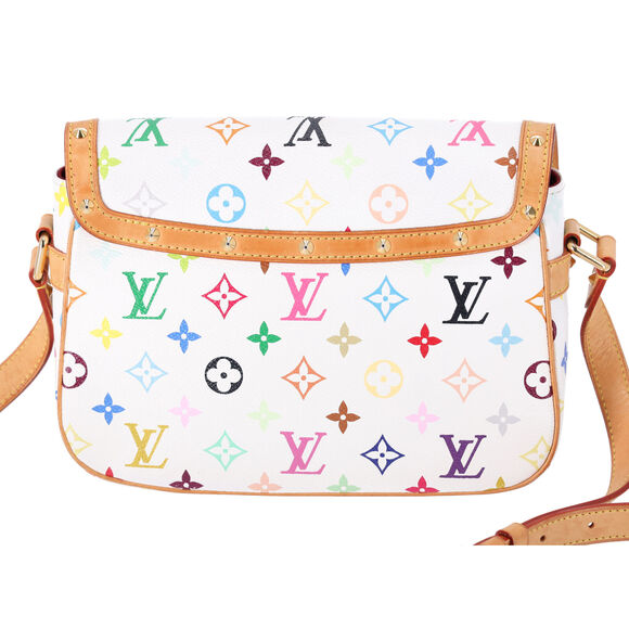 Louis Vuitton Takashi Murakami Monogram Multicolor Sologne White Crossbody - Picture 4 of 8